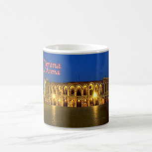 Taza De Café Italia - Veneto - Verona - Arena de noche -