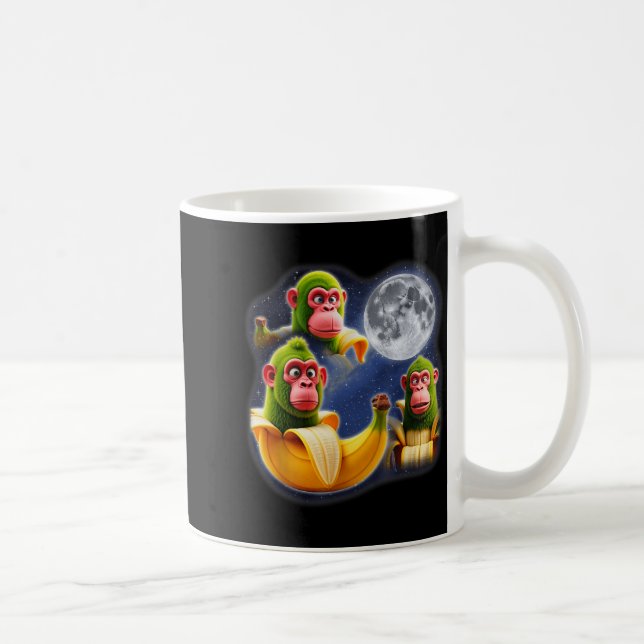 Taza De Café Italian Brainrot Chimpanzini Bananini 3 Moon Weird (Derecha)