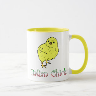Taza de café italiana del polluelo