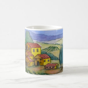Taza De Café Italiano Hilltown en Chianti