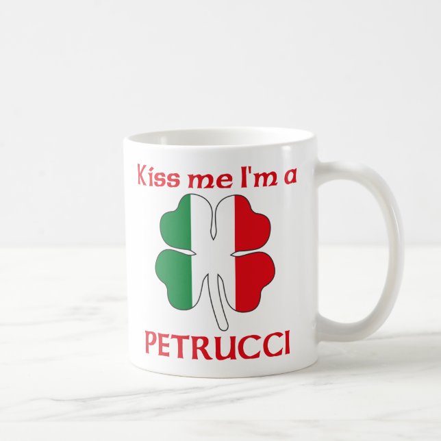 Taza De Café Italianos personalizada me besan que soy Petrucci (Derecha)