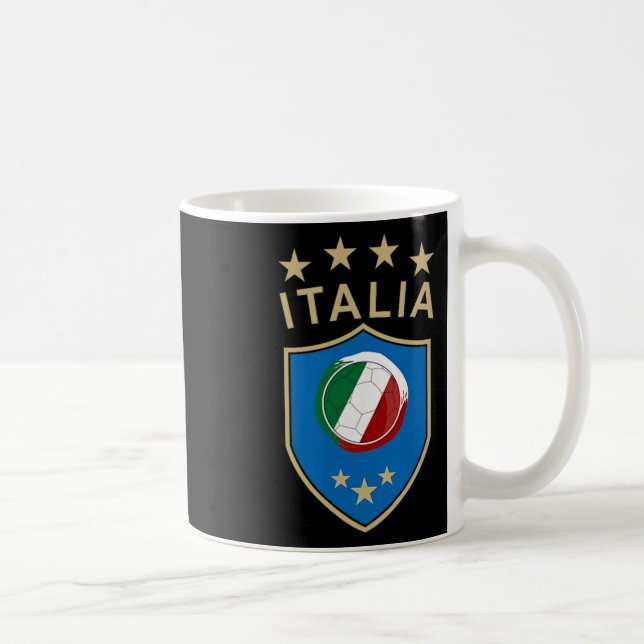 Taza De Café Italy Soccer - Italian Italia Flag Footbyll Player (Derecha)