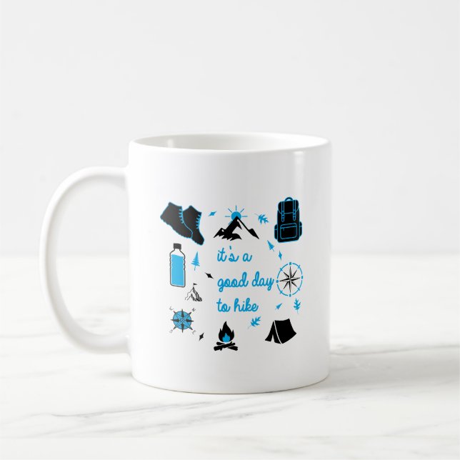 Taza De Café It's a good day to hike graphic (Izquierda)