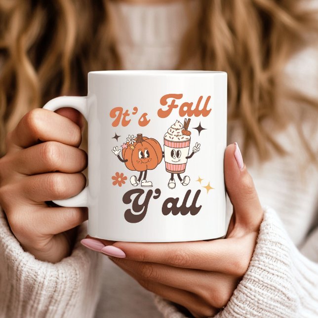 Taza De Café It's Fall Y'all Pumpkin Spice Latte (Subido por el creador)