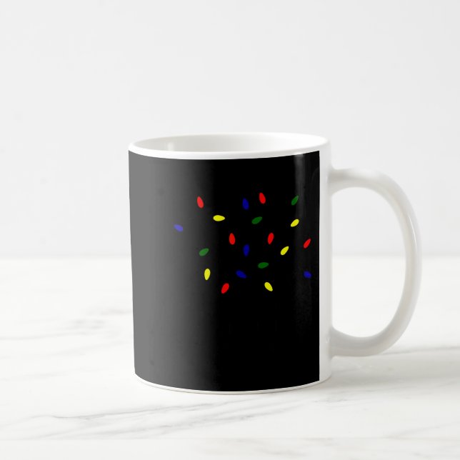 Taza De Café It's Fine I'm Fine Christmas Lights Teacher Xmas  (Derecha)