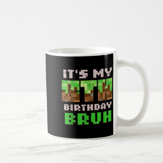 Taza De Café Its My 8th Birthday Bruh Xel Gamer 8 Bday Gaming B (Derecha)