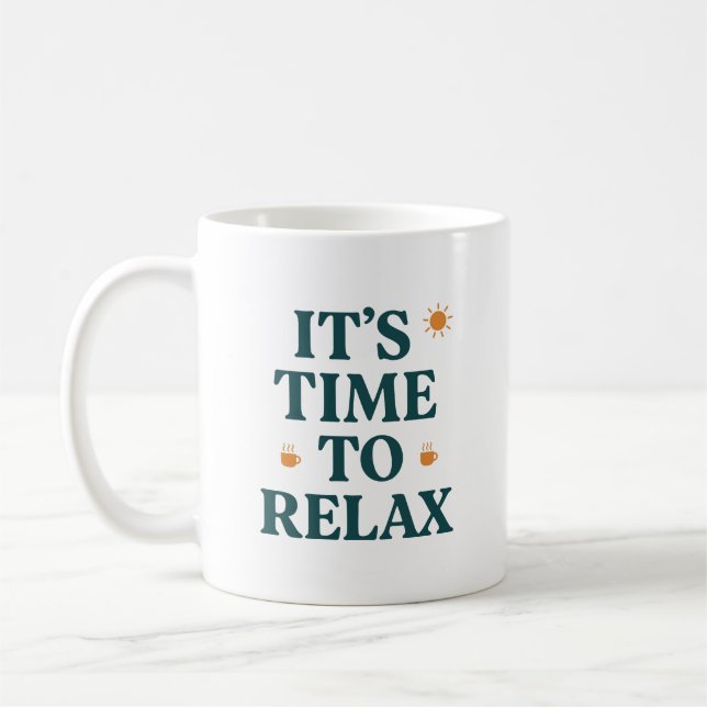 Taza De Café It's Time to Relax  (Izquierda)