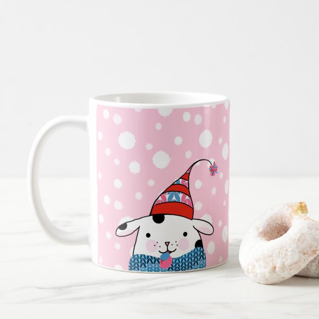 Taza De Café Itty Bitty Knitt Doggie Mug (Con donut)