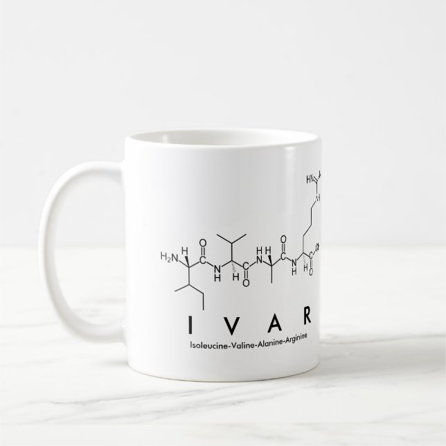 Taza De Café Ivar peptide name mug (Izquierda)