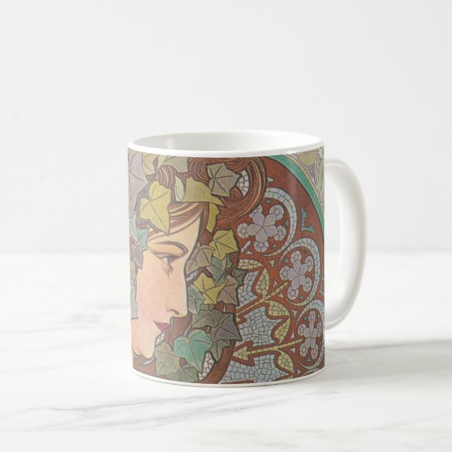 Taza De Café Ivy - Alphonse Mucha (Anverso derecho)