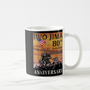 Taza De Café Iwo Jima 80º Aniversario Wwii Veterana Bandera Est