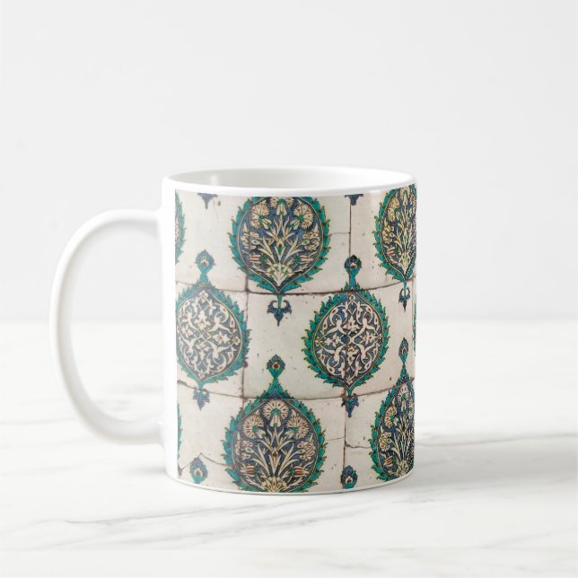Taza De Café Iznik Tiles Green (Izquierda)
