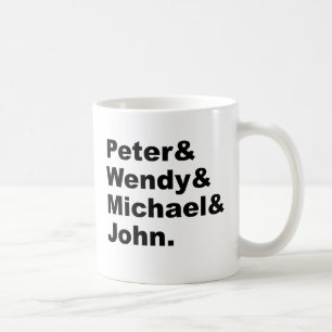 Taza De Café J.M. Barrie de Peter Pan Peter Wendy Michael Joh
