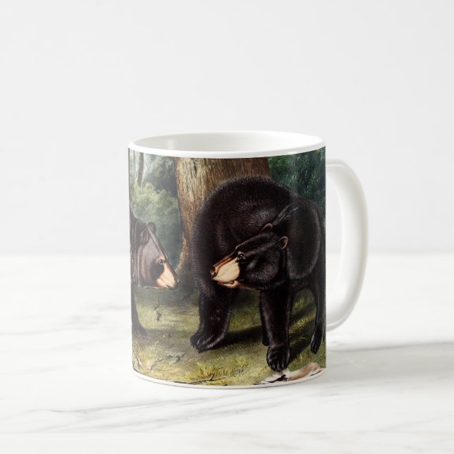 Taza De Café J.W. Audubon - Oso Negro Ursus Americanus (Anverso derecho)