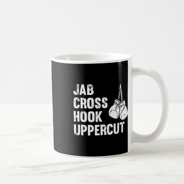 Taza De Café Jab Cross Hook Uppercut Boxing Technique de lucha (Derecha)
