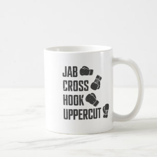 Taza De Café Jab Cross Hook Uppercut Entrenador Divertido de Bo
