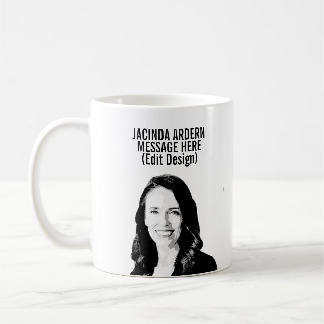 TAZA DE CAFÉ JACINDA ARDERN PERSONALIZADO (Izquierda)