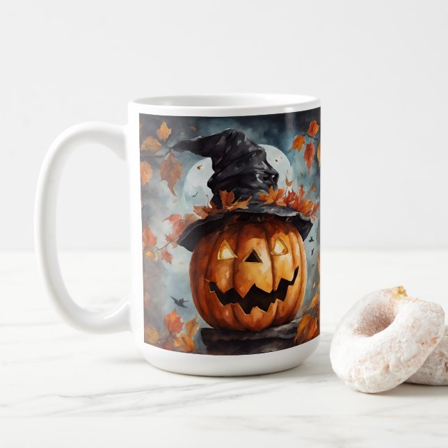 Taza De Café Jack O Lantern (Con donut)