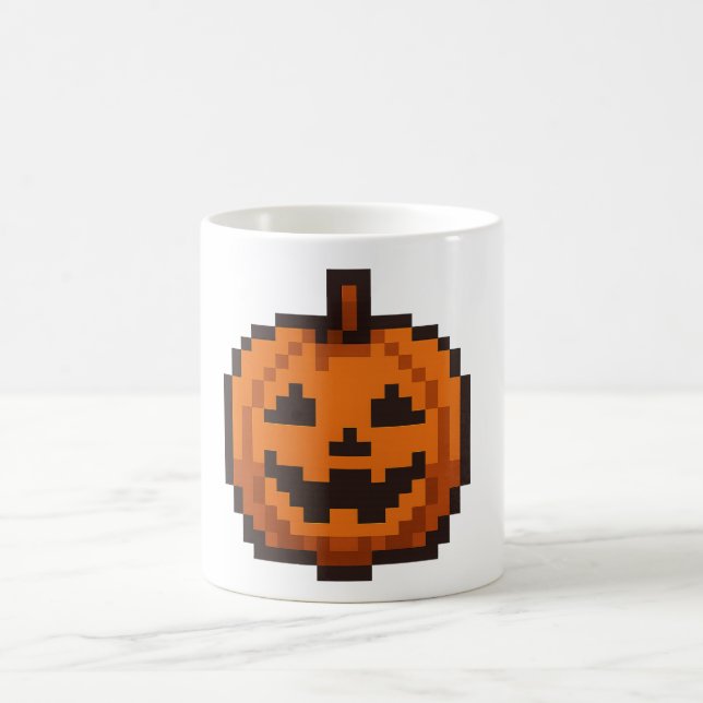 Taza De Café Jack O' Lantern de 8 bits (Centro)