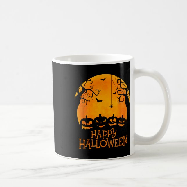 Taza De Café Jack O Lantern Face Happy Halloween (Derecha)