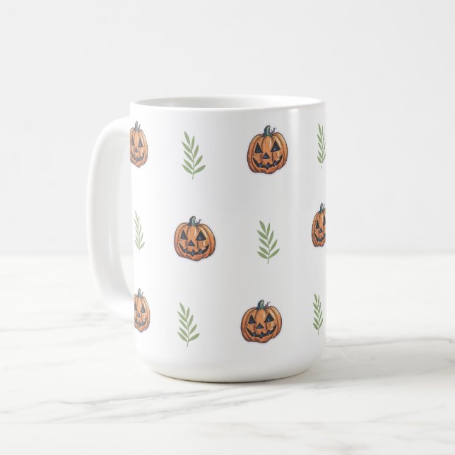 Taza De Café Jack O' Lantern Happy Haloween (Anverso izquierdo)