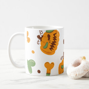Taza De Café Jack-o-Lantern y los huesos hablaban de Halloween