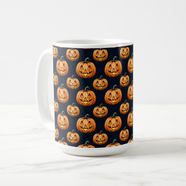 Taza De Café Jack o'Lanterns en negro (Anverso izquierdo)