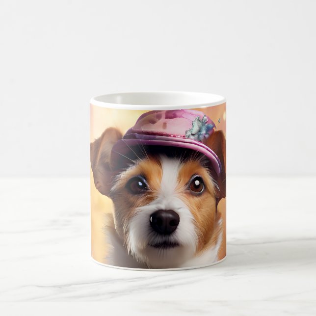 Taza De Café Jack Russell en un disfraz vibrante (Centro)