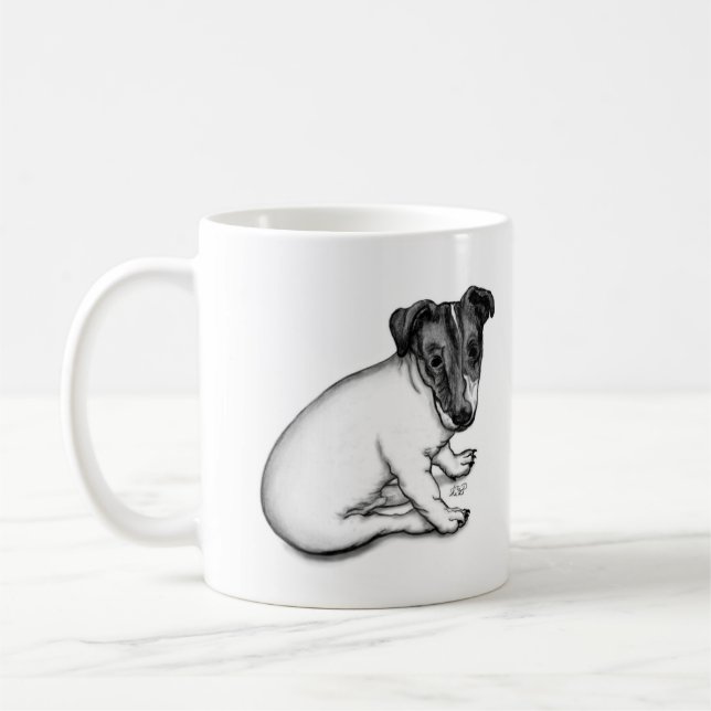Taza De Café Jack Russell Puppy de 10 semanas de edad (Izquierda)