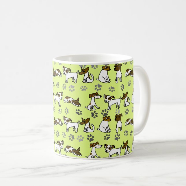 Taza De Café Jack Russell Terrier Cartoon Mug (Anverso derecho)