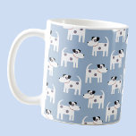 Taza De Café Jack Russell Terrier Dog Design<br><div class="desc">Montones de adorables perros terroríficos con un fondo azul.</div>