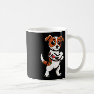Taza De Café Jack Russell Terrier I Love Dad Funny Dog Tattoo _