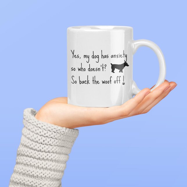 Taza De Café Jack Russell Terrier Mi Ansiedad De Perro De Nuevo (Subido por el creador)