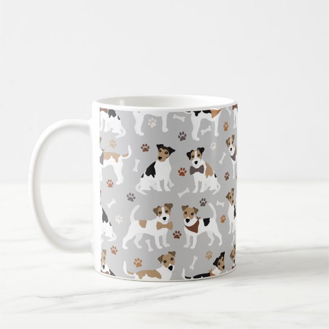 Taza De Café Jack Russell Terrier Paws and Bones Coffee Mug (Izquierda)