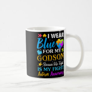 Taza De Café Jackchel Arte Me Pongo Azul Por Mi Ahijado Autismo