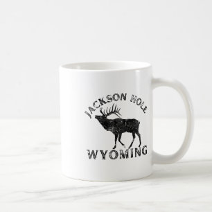 Taza De Café Jackson Hole Wyoming Alce Naturaleza Senderismo Al