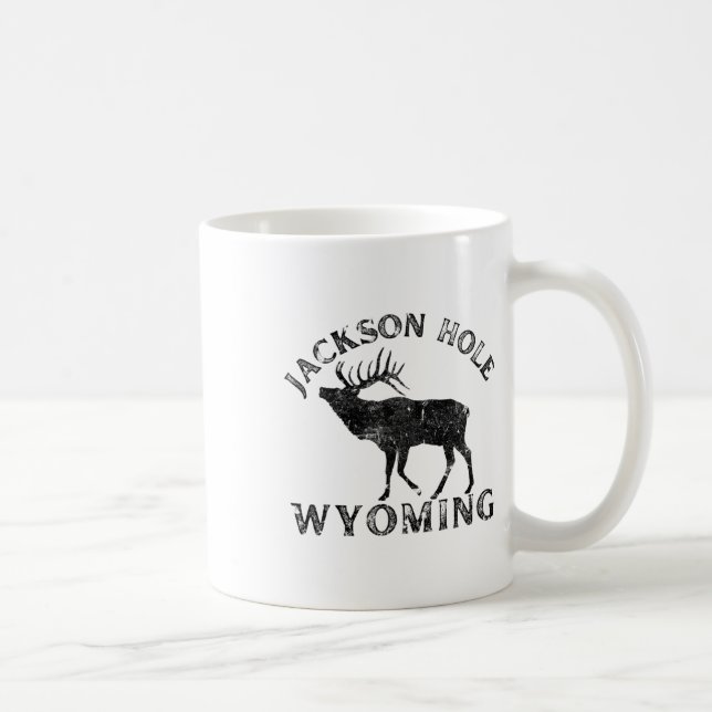 Taza De Café Jackson Hole Wyoming Elk Nature Hiking Outdoors  (Derecha)