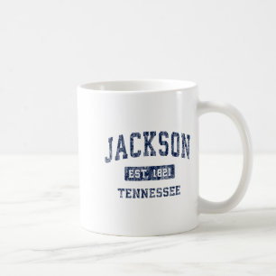 Taza De Café Jackson Tennessee Tn Vintage Deportes Establecidos