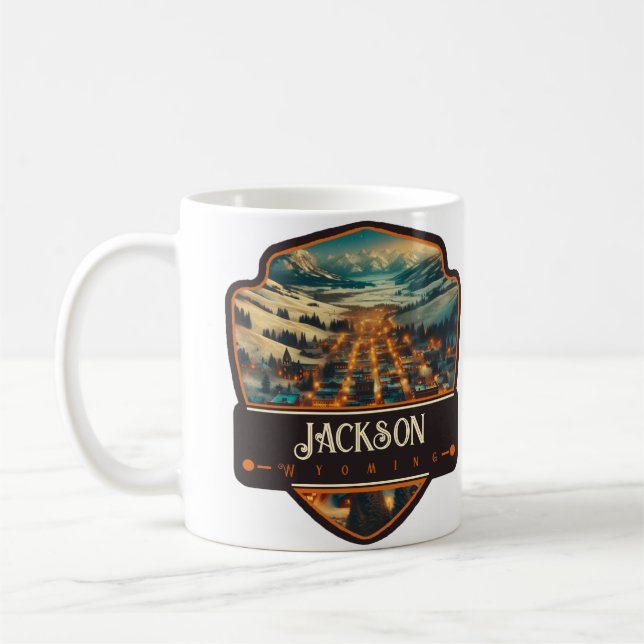 Taza De Café Jackson, Wyoming | Vintage (Izquierda)
