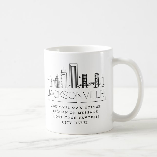 Taza De Café Jacksonville | Eslogan de Personalizado estilizado (Derecha)