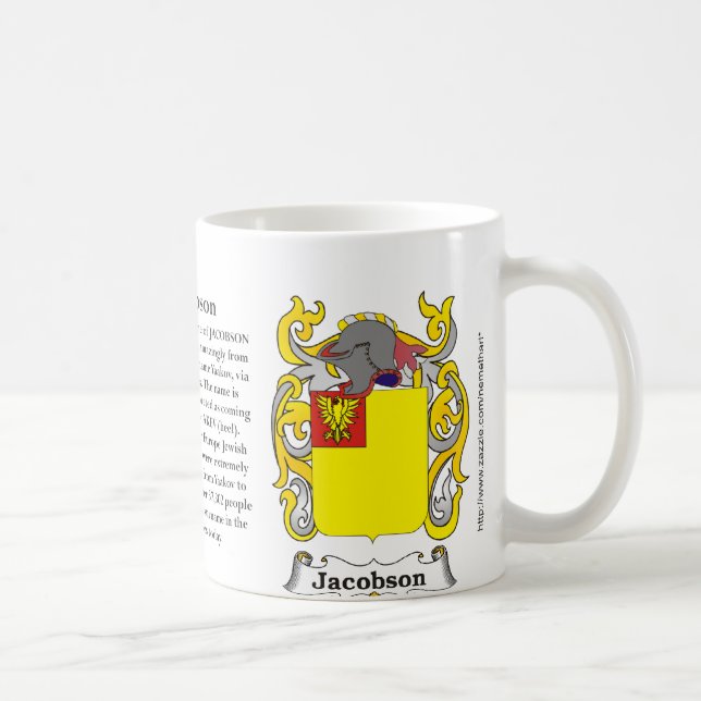 Taza De Café Jacobson, el origen, significado y el escudo (Derecha)