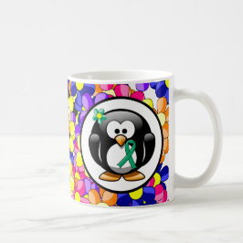 Taza De Café Jade Awareness Ribbon Penguin