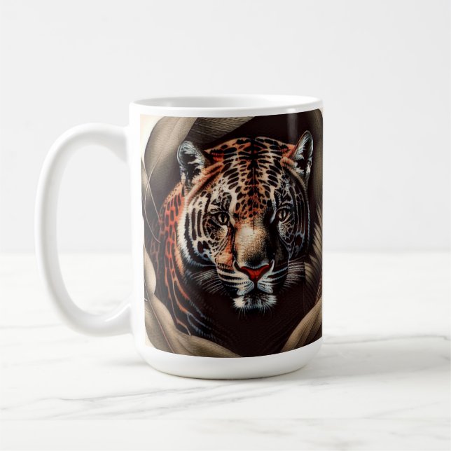 Taza De Café Jaguar Majestuoso - Rey De La Selva (Izquierda)