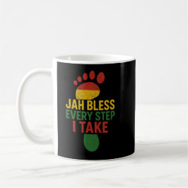 Taza De Café Jah Bless Every Step I take Rasta