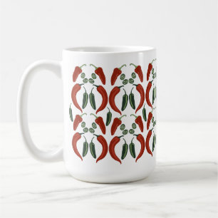 Taza De Café Jalapeño Chile Peppers Pattern Art