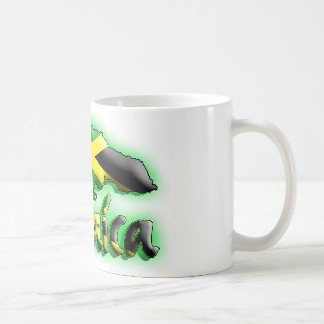 Taza De Café Jamaica con título de la bandera (Derecha)