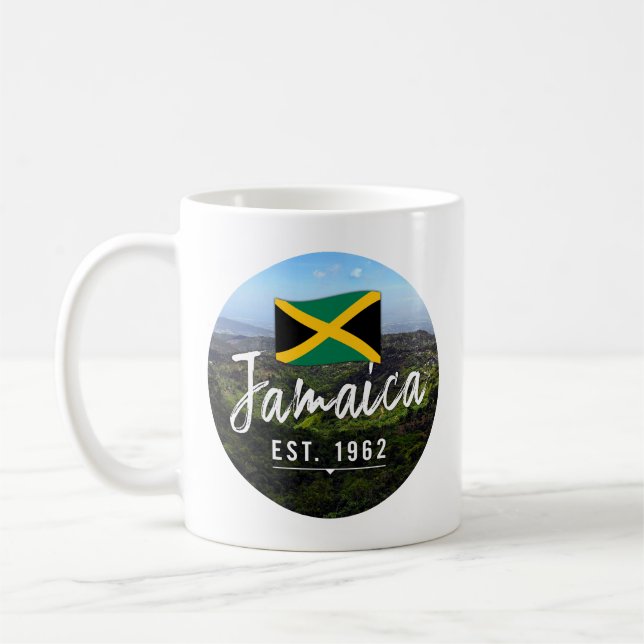 Taza De Café "Jamaica Este. Montañas Azules De 1962" Con Bander (Izquierda)