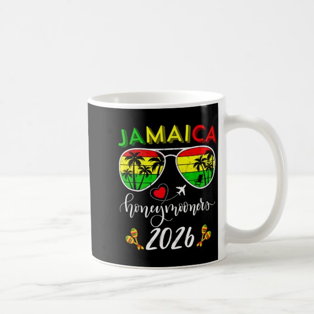 Taza De Café Jamaica Honeymoon 2026 Couple Summer Vacation Matc (Derecha)