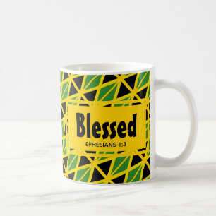 Taza De Café JAMAICA Scripting Patriótico Yellow Jamaican Flag