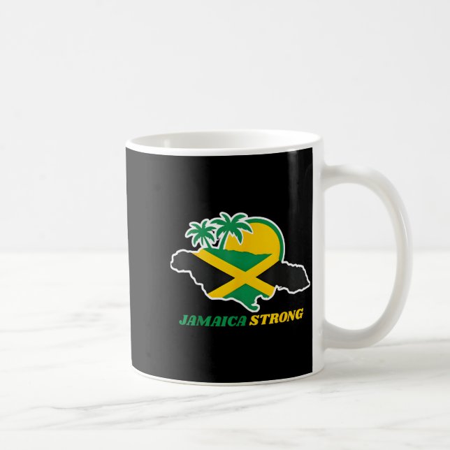 Taza De Café Jamaica Strong I Love Jamaican Flag Heart Women Me (Derecha)